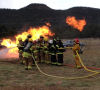 Glorieta Fire Volunteers training with propane tank fire.