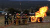 Glorieta Fire Volunteers training with propane tank fire.