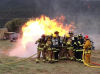 Glorieta Fire Volunteers training with propane tank fire.